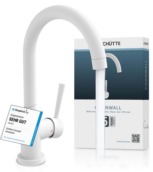 79161U CORNWALL, miscelatore per lavello, bianco opaco