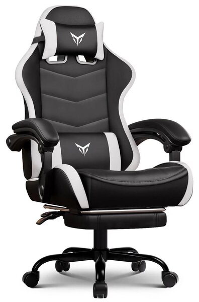 Sedia da gaming / da ufficio - XGC02 - Con poggiapiedi - Ergonomica - Regolabile in altezza - Struttura in metallo - Rotelle - PVC - Rosa