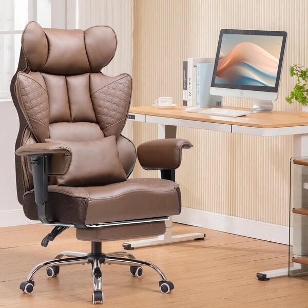 Sedia da gaming e da ufficio - CH510 - Ergonomica - Braccioli regolabili - Supporto lombare con molle insacchettate - Regolabile in altezza - Rotazione a 360° - Rotelle - Marrone