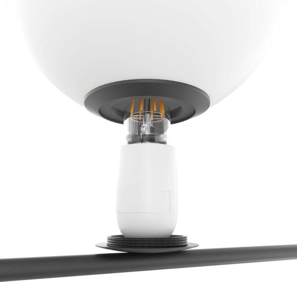Abat jour moderna top light holly 1201 p ne e27 led metallo vetro - Top Light