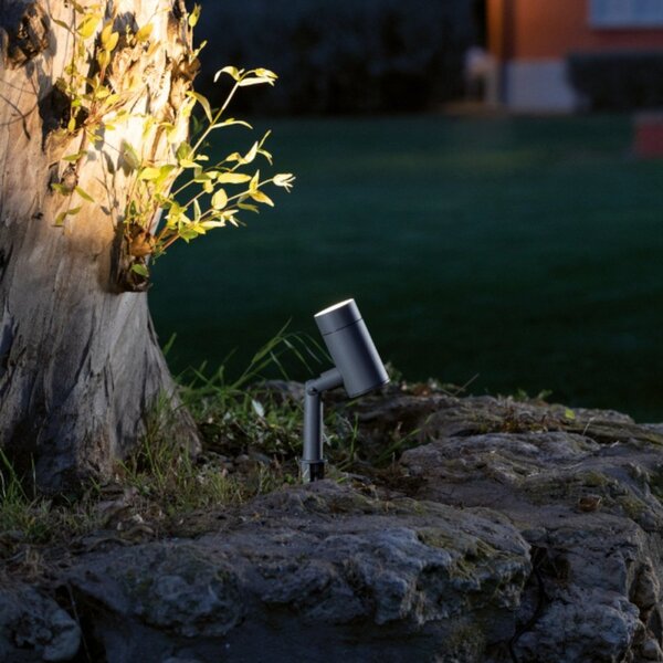 Picchetto moderno sovil lama 169 16 gu10 led ip54 orientabile alluminio - Sovil Illuminazione