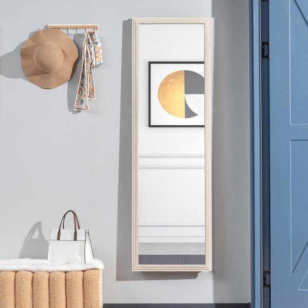 HOMCOM Specchio a figura intera 160 x 50 cm, versatile, design rettangolare con cornice, Bianco | Aosom Italy