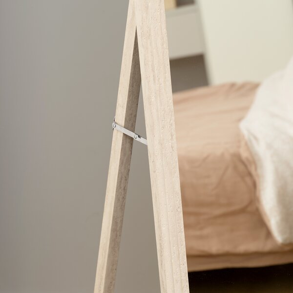 HOMCOM Specchio a figura intera 160 x 50 cm, versatile, design rettangolare con cornice, Bianco | Aosom Italy