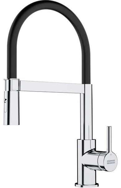Miscelatore semiprofessionale cromato e nero con doccetta. Franke 901819