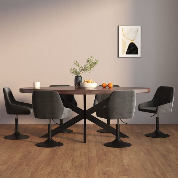 VidaXL Sedie da Pranzo Girevoli 4 pz Grigio Scuro in Tessuto | Leroy Merlin