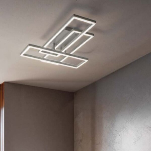 Plafoniera moderna gea luce dyana p fdypt1 led titanio alluminio silicone - Gea Luce