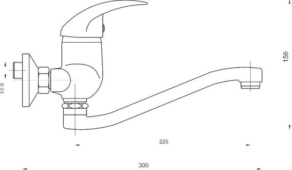 Miscelatore per lavello 150 mm Titania Lux cromato
