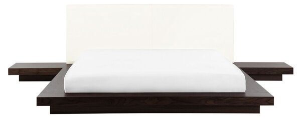 Letto giapponese 160 x 200 cm Letto in legno a basso profilo Camera da letto Beliani