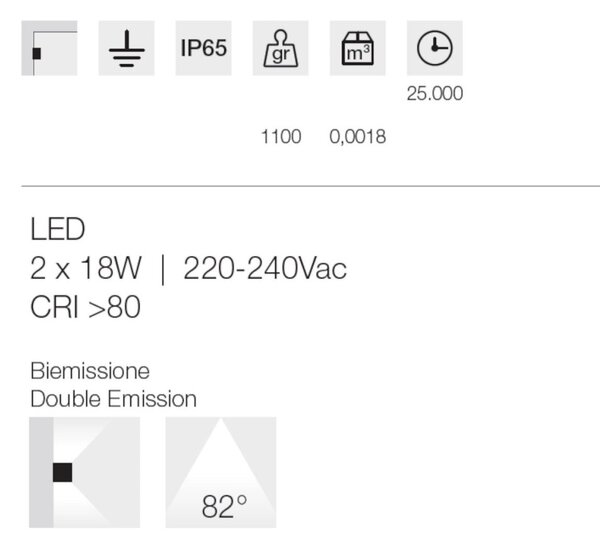 Applique classico gea led ges2248 led ip65 alluminio marrone biemissione - Gea Led