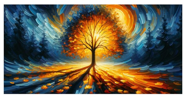 Quadro su tela – Albero della vita nella luce magica