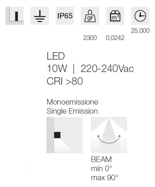 Lampioncino moderno gea led ges2312 led ip65 80h alluminio antracite monoemissione - Gea Led