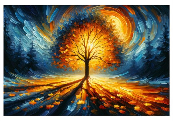 Quadro su tela – Albero della vita al centro di una foresta scura