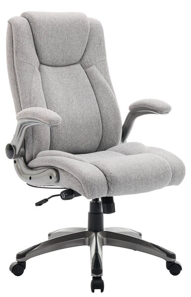Sedia da ufficio COLAMY, poltrona direzionale ergonomica girevole con una portata di 150 kg, colore grigio