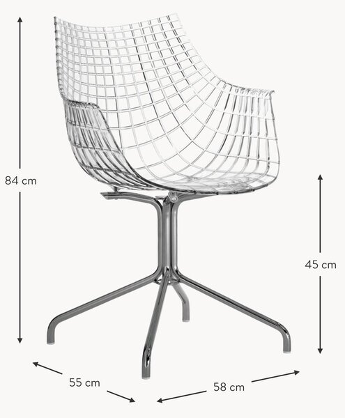 Sedia girevole in plastica Meridiana