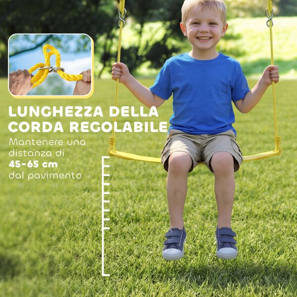 AIYAPLAY Set di Altalene per Bambini Parco Giochi da Esterno, Multicolore | Aosom Italy