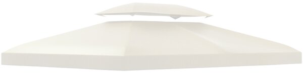 Outsunny Copertura per Gazebo da Giardino Tetto Sostitutivo Anti-UV Impermeabile in Poliestere 3x4m Beige