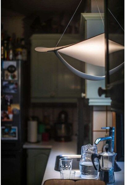 Lampada a sospensione Foscarini, dimmerabile, Bianco, Sala da pranzo, Plastica