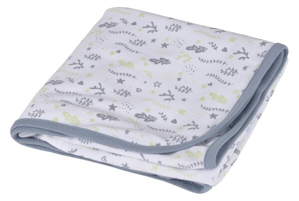 Coperta per bambini bianca/grigia in cotone 75x75 cm Ocean – Bébé Douceur