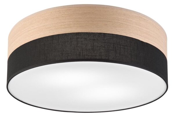 Plafoniera SIRJA WOOD 2xE27/15W/230V diametro 45 cm nero/quercia