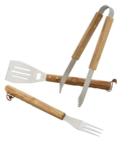Set di 3 utensili per grigliare Wood - Cattara