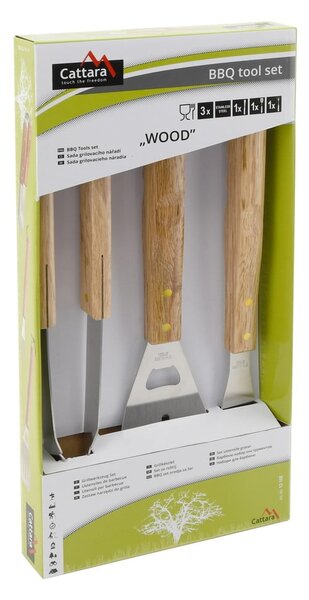 Set di 3 utensili per grigliare Wood - Cattara