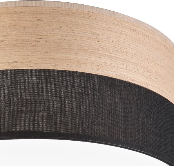 Plafoniera LED SIRJA WOOD LED/36W/230V diametro 45 cm nero/quercia