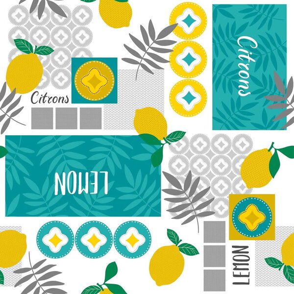 Tovaglia in PVC adatta per pulizia con panno umido 140x240 cm Citronnade – douceur d'intérieur