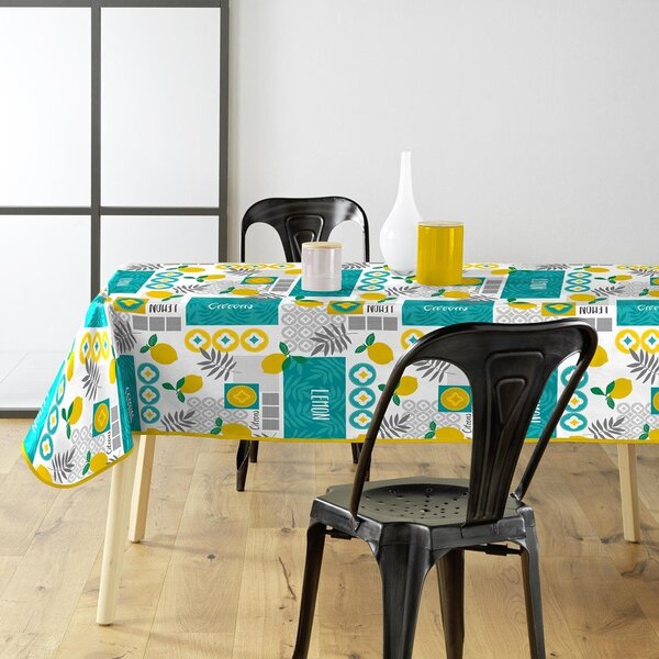 Tovaglia in PVC adatta per pulizia con panno umido 140x240 cm Citronnade – douceur d'intérieur