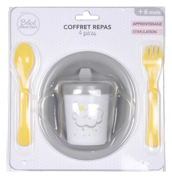 Set da pranzo per bambini in plastica 4 pz Cloud – Bébé Douceur