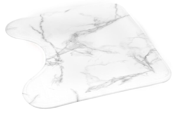 Tappetino per il bagno bianco e grigio per WC 45x45 cm Marbre – douceur d'intérieur