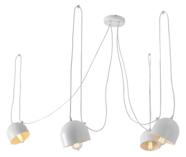 Lampada a sospensione bianca per 4 lampadine Popo - CustomForm