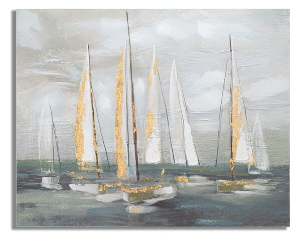 Dipinto 100x80 cm Gold Boat - Mauro Ferretti