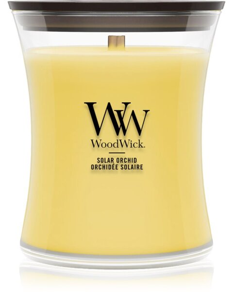 Woodwick Solar Orchid candela profumata con stoppino in legno 275 g