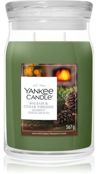 Yankee Candle Balsam & Cedar Fireside candela profumata 567 g