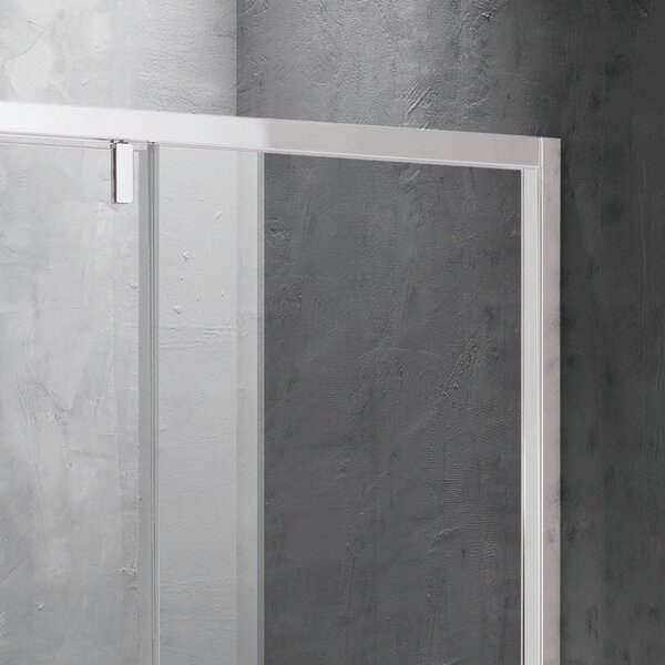 Kamalu box doccia 70x120 telaio bianco vetro 8mm | ksa5000b