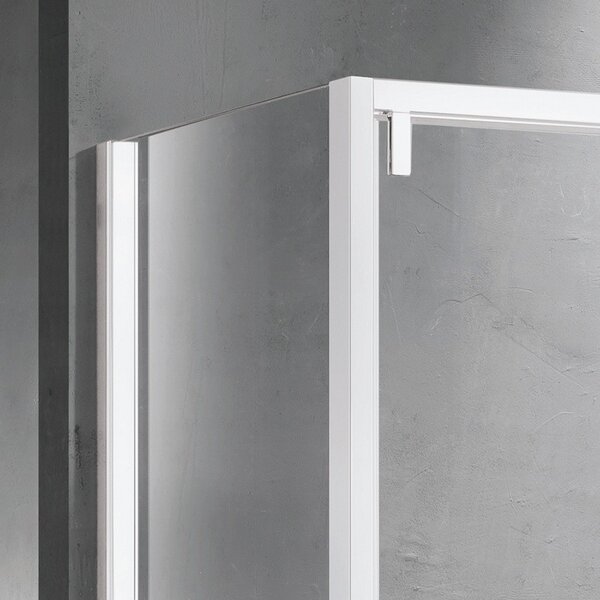 Kamalu box doccia 70x120 telaio bianco vetro 8mm | ksa5000b