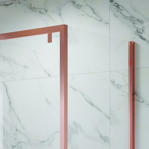 Kamalu box doccia 70x120 telaio oro rosa vetro 8mm | ksa5000rg