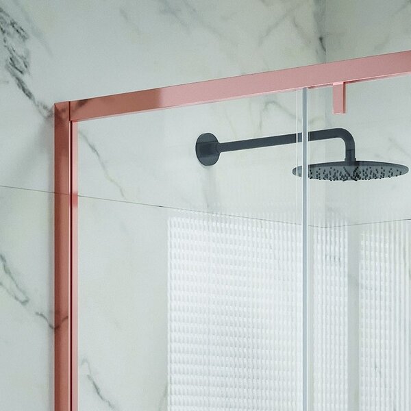 Kamalu box doccia 70x120 telaio oro rosa vetro 8mm | ksa5000rg