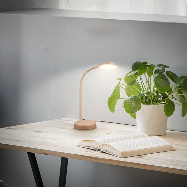 Briloner Lampada da scrivania Megg, dimmerabile, Crema / Ambra, Soggiorno / Sala da pranzo, Metallo, Moderno, Lampada da tavolo