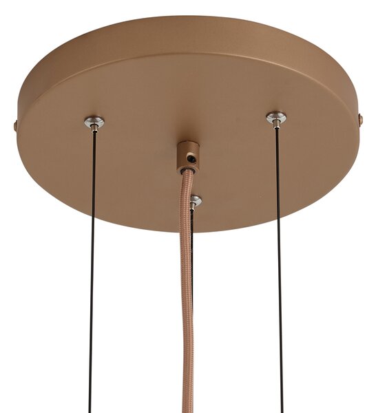 Lampada a Sospensione Retrò Bronzo Scuro con Vetro Ambrato - Barb