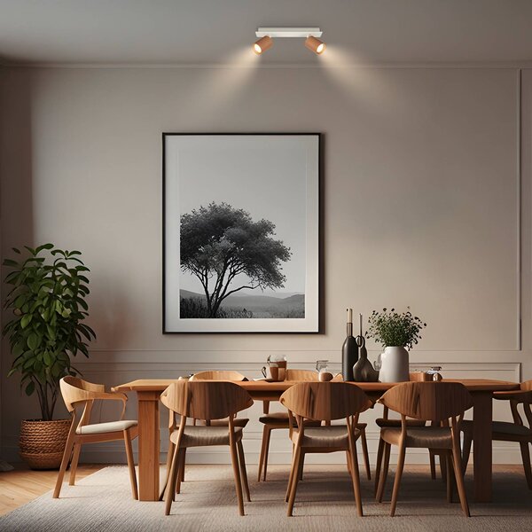 Briloner Faretto da soffitto Ida, marrone, a 2 luci, plastica/metallo dimmerabile, Marrone / Ruggine, Soggiorno / Sala da pranzo, Metallo, Moderno, Faretto