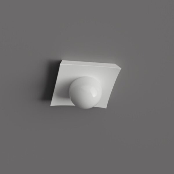 Plafoniera gesso lampadari bartalini arefs 1 gx53 led vetro verniciabile - Lampadari Bartalini Gesso