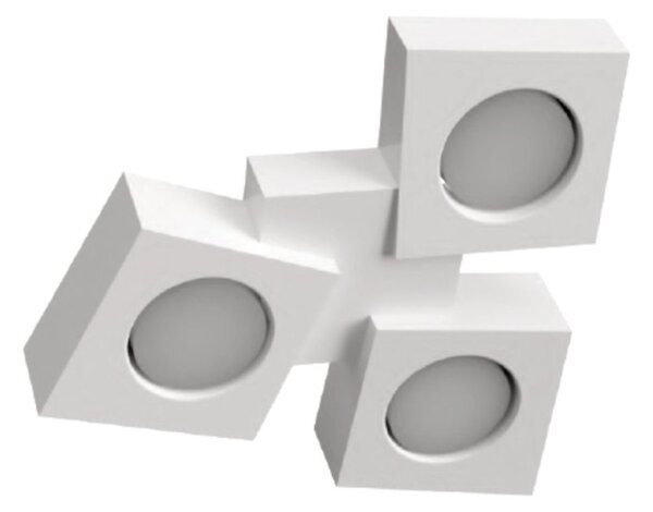 Plafoniera gesso lampadari bartalini gnikcolb 3 plap14 gx53 led verniciabile - Lampadari Bartalini Gesso
