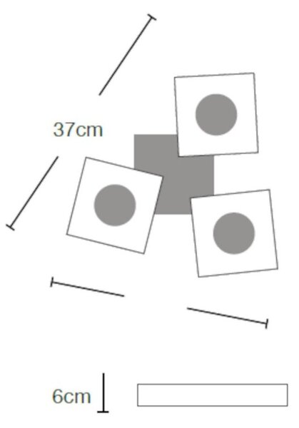 Plafoniera gesso lampadari bartalini gnikcolb 3 plap14 gx53 led verniciabile - Lampadari Bartalini Gesso