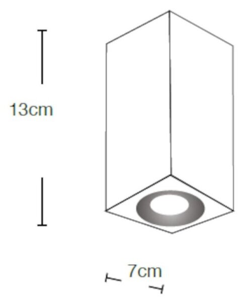 Plafoniera moderna lampadari bartalini niwt short n gu10 led gesso verniciabile metallo - Lampadari Bartalini Gesso