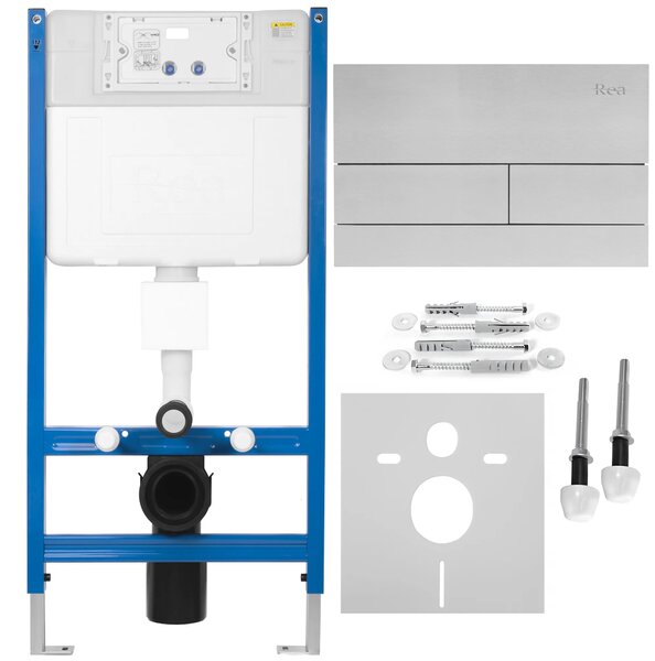 Telaio WC da incasso K011A-Q Rea T Brush Steel