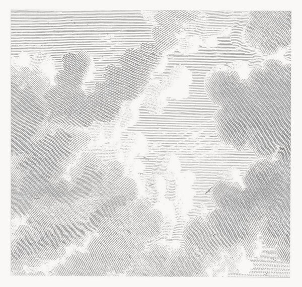 Carta da parati in tessuto non tessuto Engraved Clouds