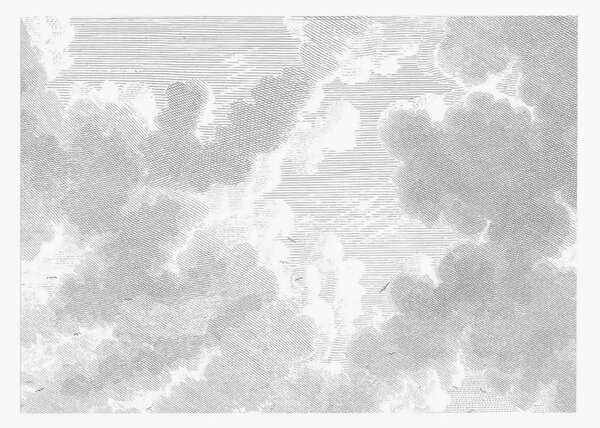 Carta da parati in tessuto non tessuto Engraved Clouds