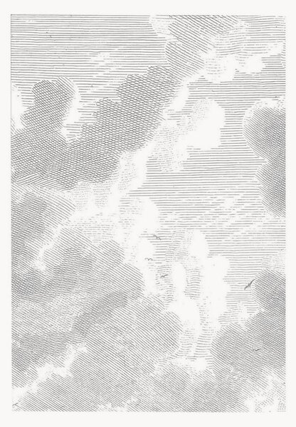Carta da parati in tessuto non tessuto Engraved Clouds
