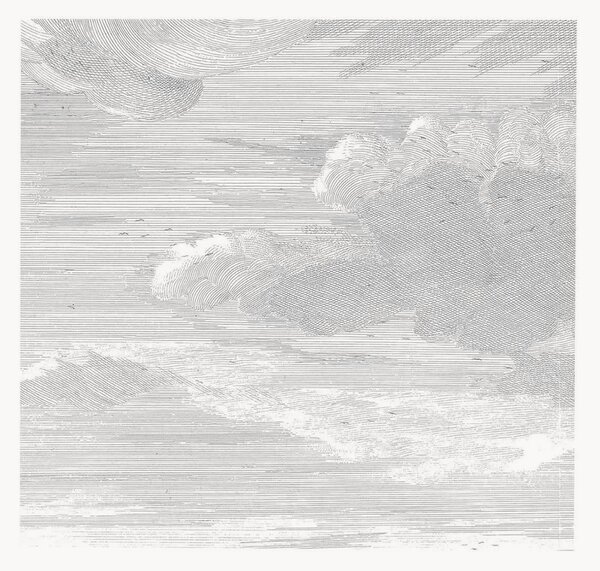 Carta da parati in tessuto non tessuto Engraved Clouds